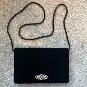 Carolyne Barton Black Velvet Evening Bag